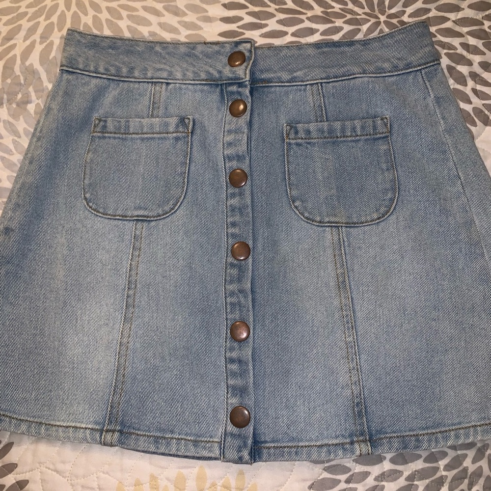 Button Down Brandy Melville Denim Skirt
